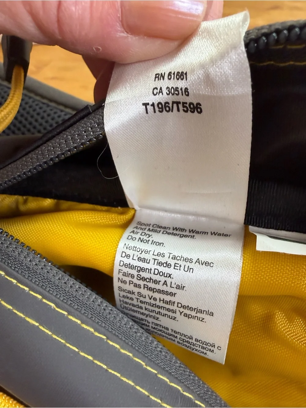 The North Face Hot Shot Backpack Grey Yellow Laptop Daypack T196